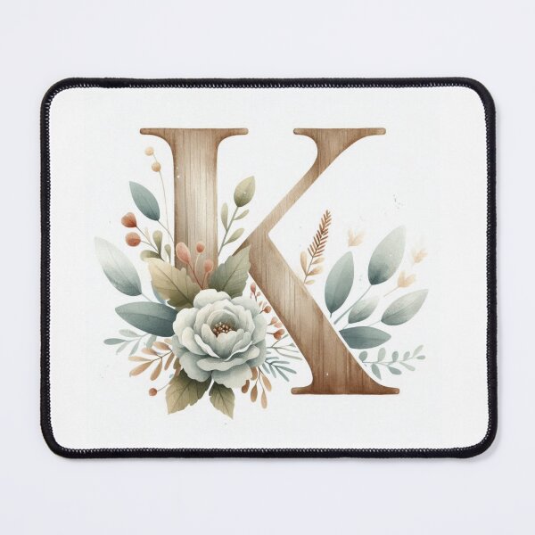 Item preview, Farmhouse Floral Monogram K – Rustic Western Wall Art designed and sold by WF-Studio.