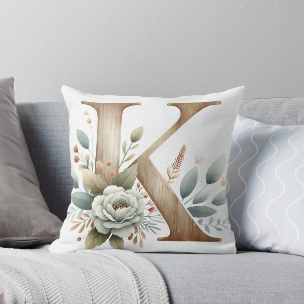 Item preview, Farmhouse Floral Monogram K – Rustic Western Wall Art designed and sold by WF-Studio.
