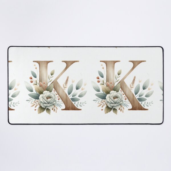 Item preview, Farmhouse Floral Monogram K – Rustic Western Wall Art designed and sold by WF-Studio.