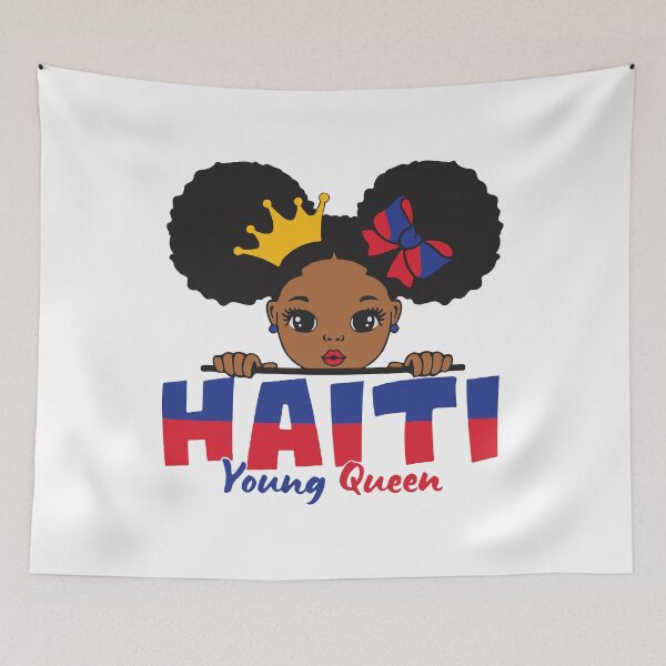 Item preview, Haiti Young Queen, Haitian Flag Tee for Kids, Melanin Pride, Happy Haitian 1804, Independence Day, Black history month designed and sold by PrintItStudio.