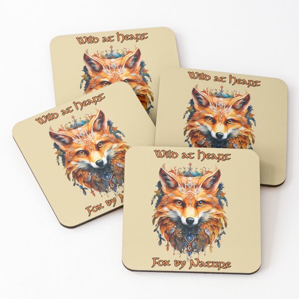 Item preview, Wild at Heart Fox by nature - fox art designed and sold by Doodle-Bloom.