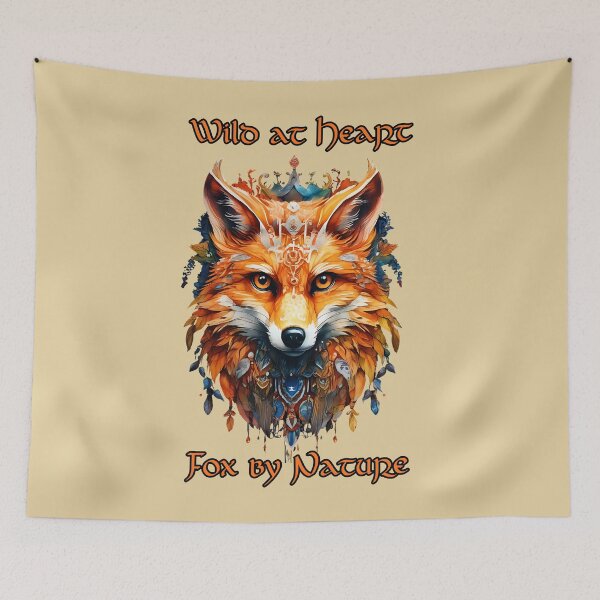 Item preview, Wild at Heart Fox by nature - fox art designed and sold by Doodle-Bloom.
