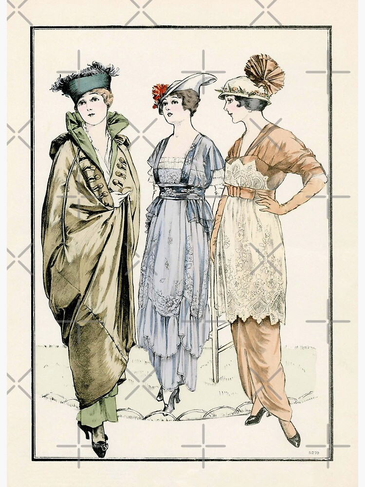 Vintage Fashion Plates from the Turn of the Century Art Board