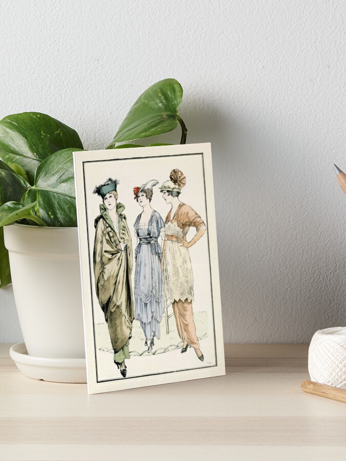 Vintage Fashion Plates from the Turn of the Century Art Board