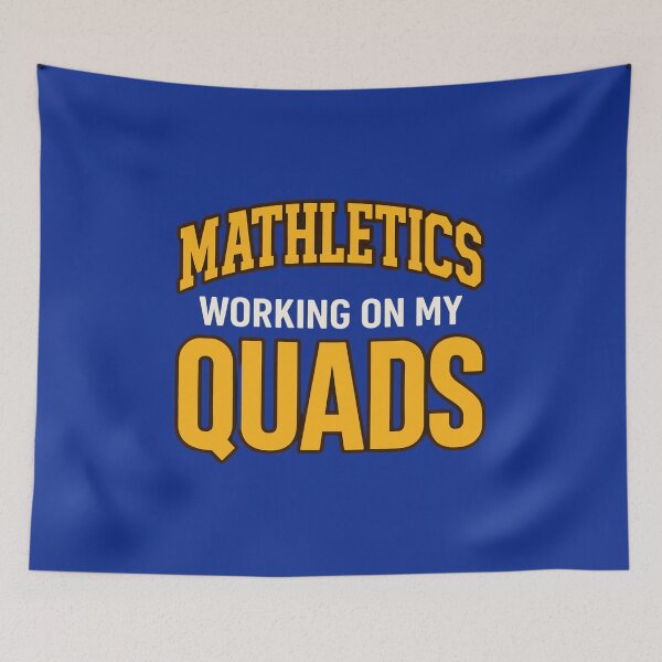 Item preview, Mathletics – Working On My Quads Funny Math Pun designed and sold by SlomianyPisarz.