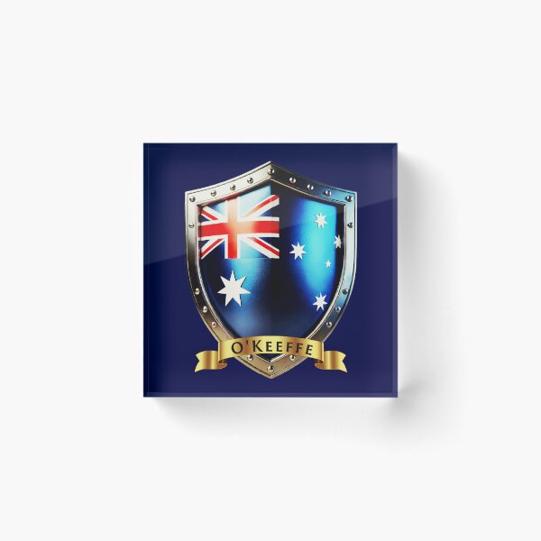 Item preview, O'Keeffe Family Australia Shield Heritage Crest of Pride designed and sold by Highlandkings.