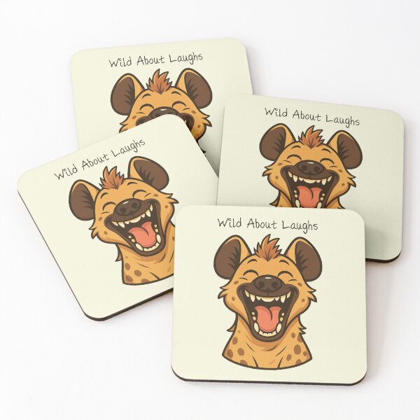 Item preview, Wild about Laughs Laughing Hyena Cartoon Illustration designed and sold by The Digital Compass.