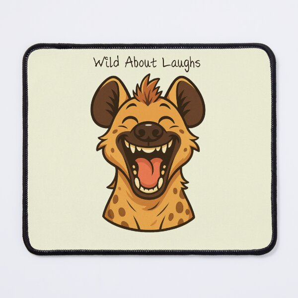 Item preview, Wild about Laughs Laughing Hyena Cartoon Illustration designed and sold by The Digital Compass.