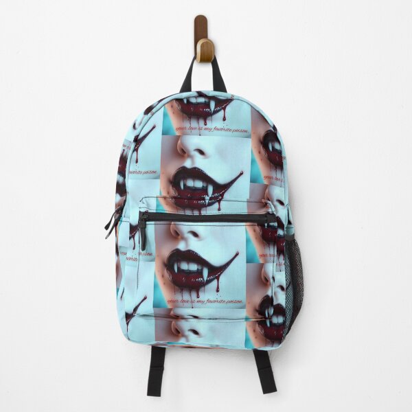 Item preview, Gothic Vampire Lips "Your love is my favorite poison" | Dark Romance Art designed and sold by EnigmaticGoth.