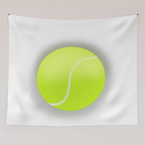 Item preview, Tennis Ball With Curved White Seam Floating On White Background  designed and sold by Beautiful art store.