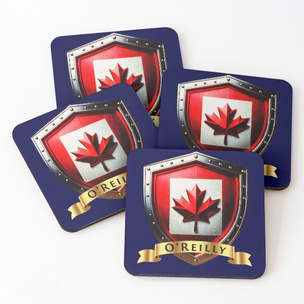 Item preview, O'Reilly Family Canada Shield Maple Leaf Heraldry Crest designed and sold by Highlandkings.