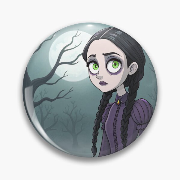 Aperçu de l'œuvre Witchy Gothic Girl Under the Moon – Spooky Halloween Witch Vibes créée et vendue par InnerFlow.