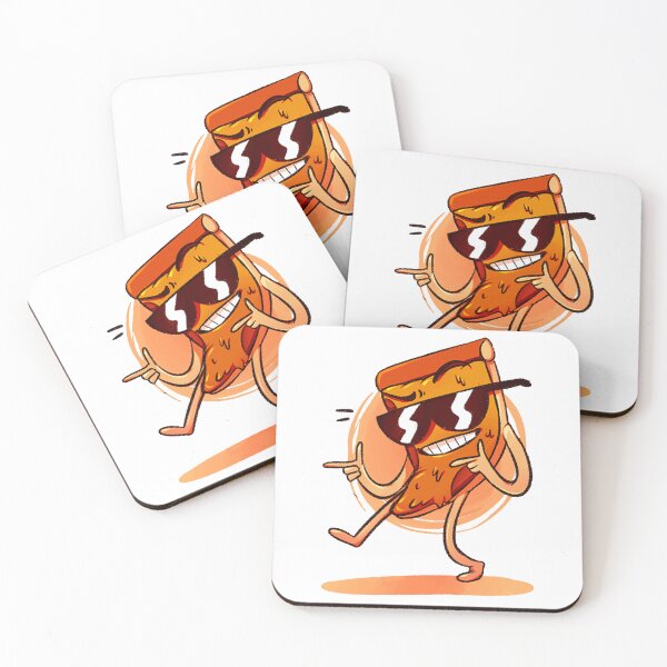 Item preview, Cool Pizza Slice Cartoon – Funny Pizza Character with Sunglasses designed and sold by ARTDXB.