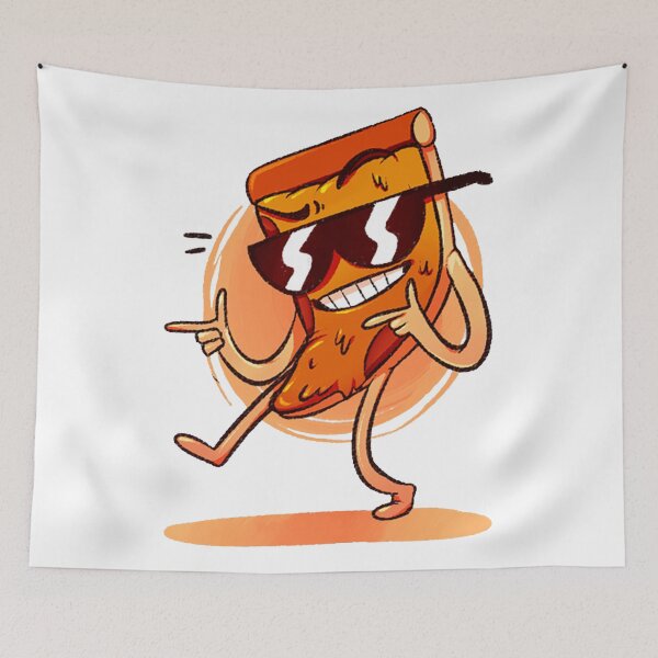 Item preview, Cool Pizza Slice Cartoon – Funny Pizza Character with Sunglasses designed and sold by ARTDXB.