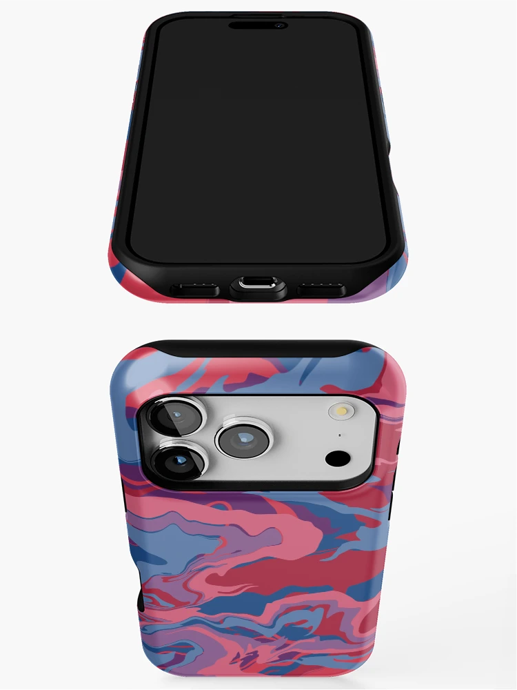 Thumbnail 3 of 4, iPhone Case, Color Ripples designed and sold by StarlitFirefly.