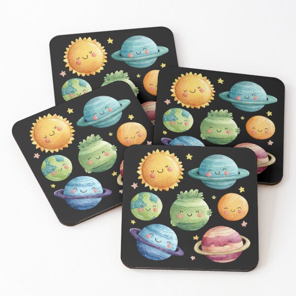 Item preview, Cute Cartoon Planets with Smiling Faces  designed and sold by vladocar.