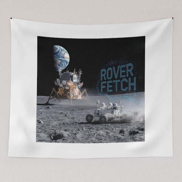 Item preview, Lunar Rover Fetch Print designed and sold by Lichentroupe63.