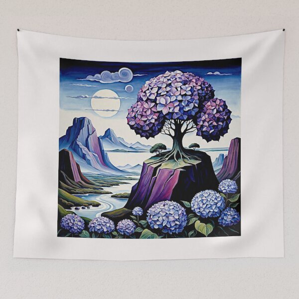 Item preview, Hydrangeas flower bloom and the Rock#3 designed and sold by Helios Be. Lavsh.