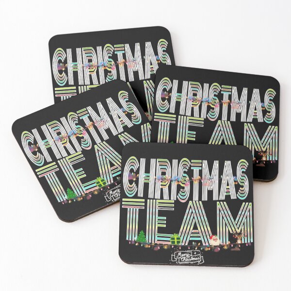 Item preview, Christmas Team with Christmas Lights Multicolor Text  designed and sold by DivineHaven.