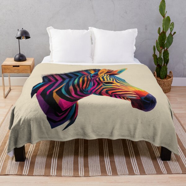 Item preview, Zebra Head Neon Illustration – Spirit Animal Stripes Design designed and sold by Meiersbeste.