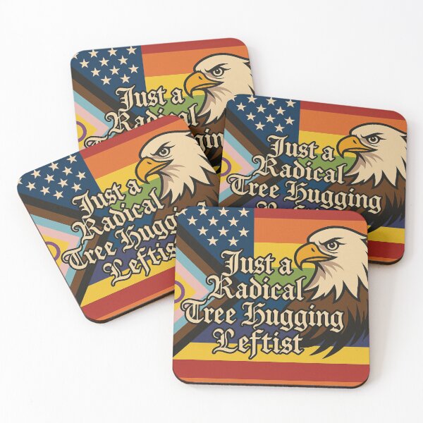 Item preview, Radical Tree Hugging Leftist Flag Poster Sticker designed and sold by MorningDragon.