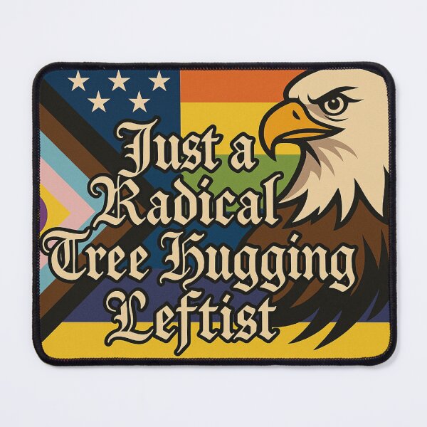 Item preview, Radical Tree Hugging Leftist Flag Poster Sticker designed and sold by MorningDragon.