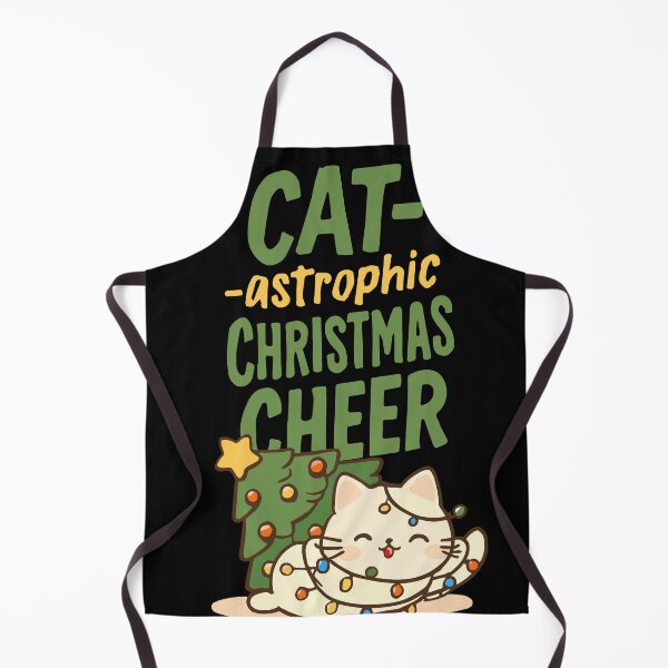 Item preview, Cat-astrophic Christmas Cheer - Kawaii Cat Christmas Tree T-shirt Design designed and sold by DavidTeeStudio.