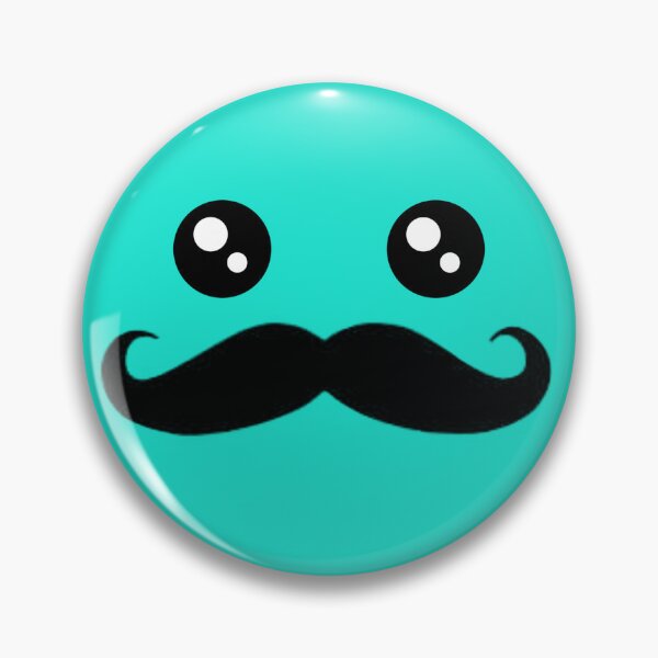 Item preview, cyan mustache face  designed and sold by grxyv.