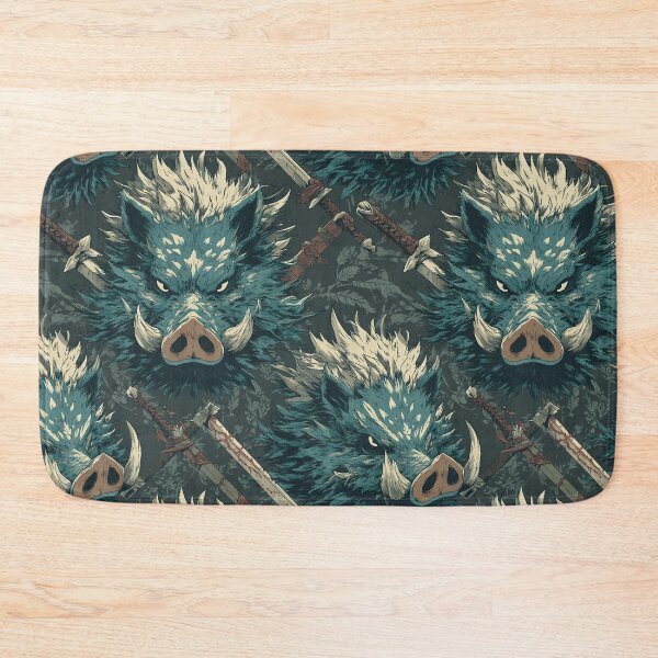 Item preview, Warrior Wild Boar Illustration – Fantasy Samurai Boar Design designed and sold by Meiersbeste.