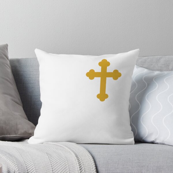 Item preview, Celtic-Inspired Cross – Yellow Floral Christian Cross designed and sold by TrexInspiration.