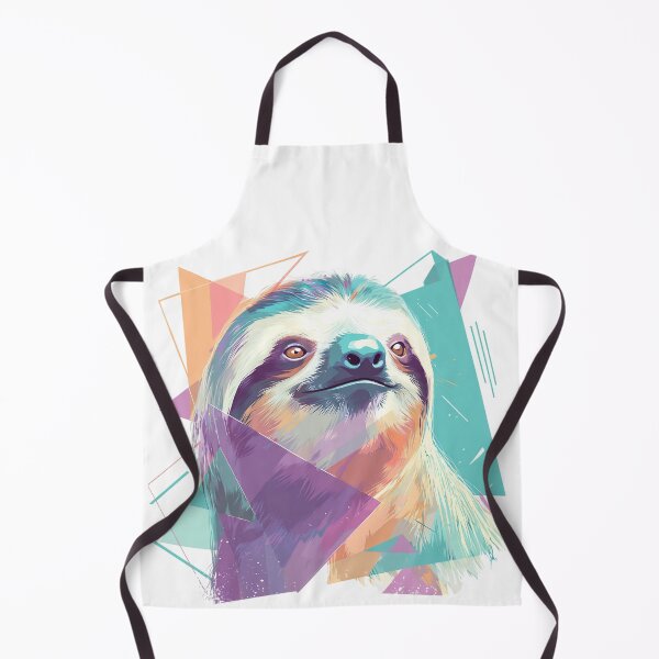 Item preview, Pastel Sloth Illustration – Geometric Animal Portrait Design designed and sold by Meiersbeste.