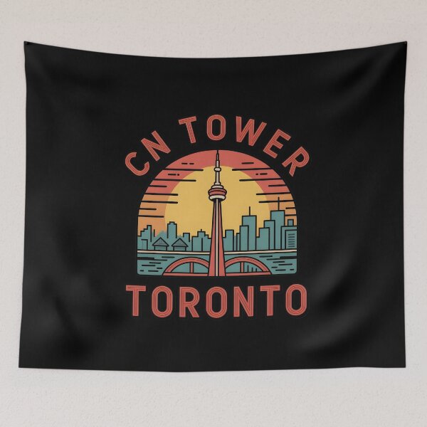Item preview, CN Tower Toronto Retro Sunset Skyline designed and sold by Paper Drip.