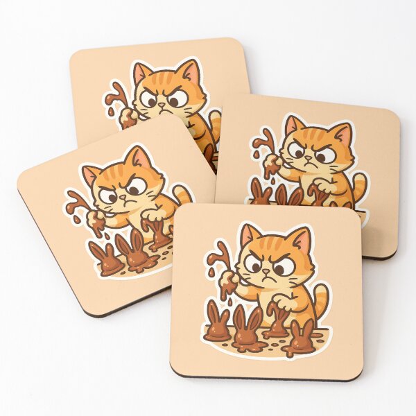 Item preview, Chocolate Ear Cat Chaos designed and sold by StickyJoyStudio.
