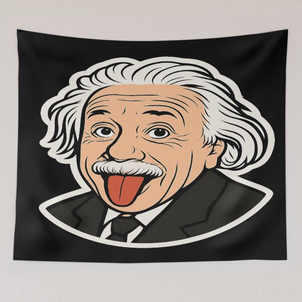 Item preview, Einstein Funny Cartoon Scientist Tongue Out designed and sold by Owcomm.