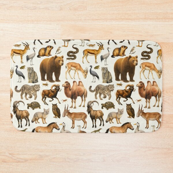 Item preview, Animals of the Gobi Desert Retro Wildlife Illustration designed and sold by kakarikihill.