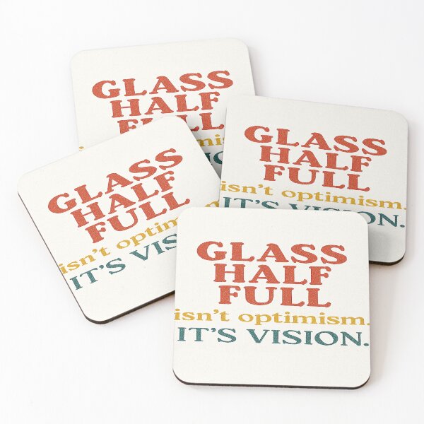 Item preview, Glass Half Full – Motivational Quote | Optimism Mindset Vision Design designed and sold by IAmUndefined.