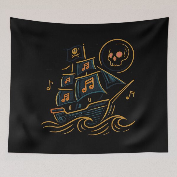 Item preview, Pirate Waves – Skull & Sound Design designed and sold by HT-Creative.