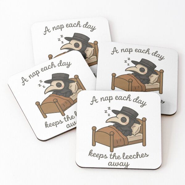 Item preview, Spooky Cute Plague Doctor Nap – “A Nap Each Day Keeps the Leeches Away” designed and sold by designsbyhw.