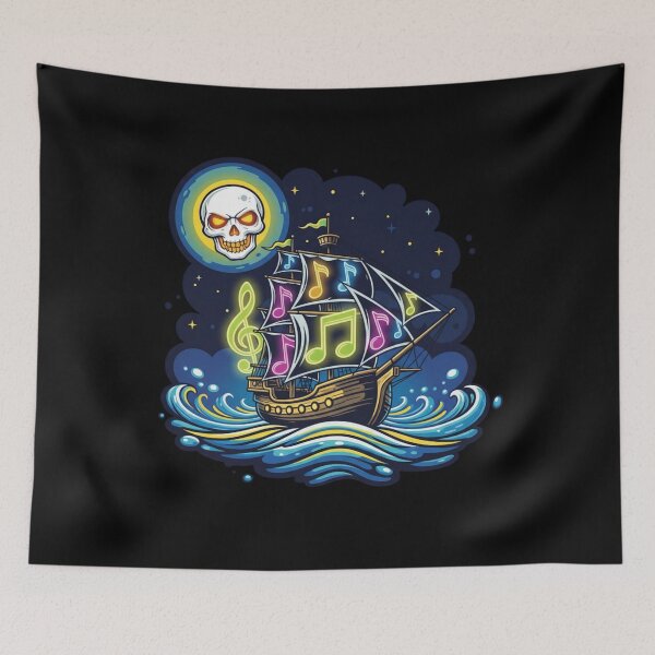 Item preview, Pirate Waves – Skull & Sound Design designed and sold by HT-Creative.