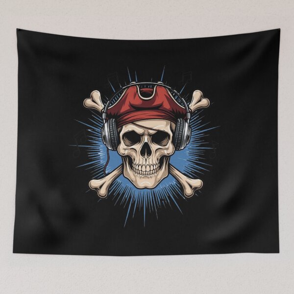 Item preview, Pirate Waves – Skull & Sound Design designed and sold by HT-Creative.