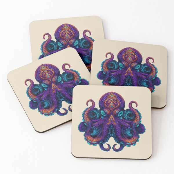 Item preview, Psychedelic Neon Octopus – Mystical Tentacle Art designed and sold by Meiersbeste.