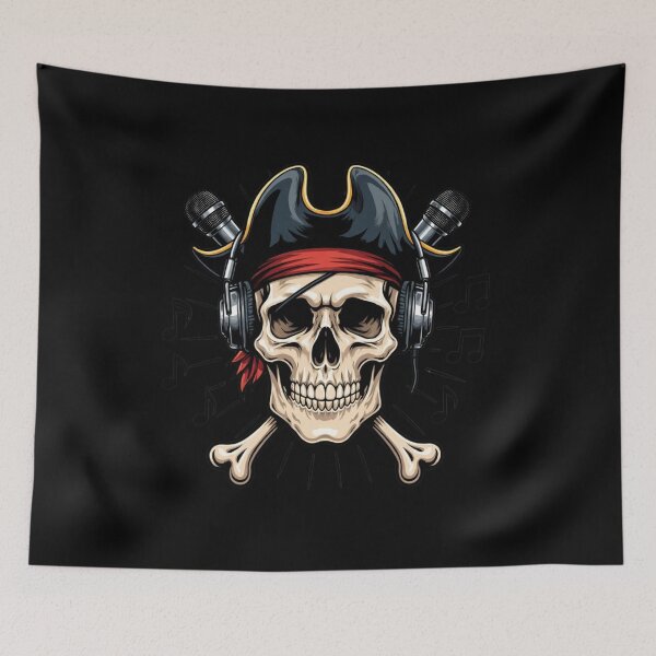 Item preview, Pirate Waves – Skull & Sound Design designed and sold by HT-Creative.