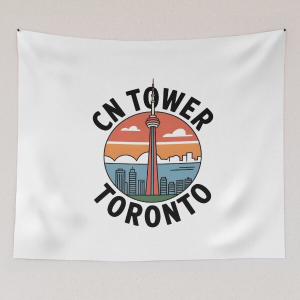 Item preview, CN Tower Toronto Retro Sunset Skyline designed and sold by Paper Drip.