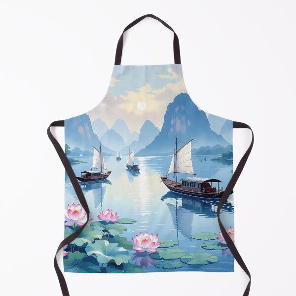 Item preview, Blue Asian Waterways Guilin China Mountains designed and sold by Sharon Schwalbe.