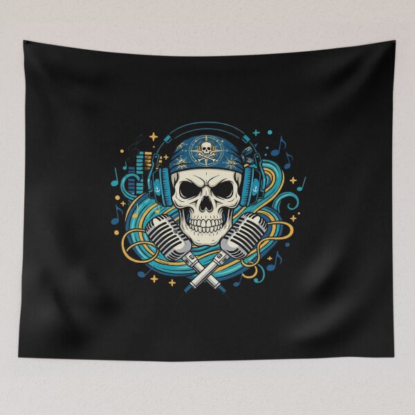 Item preview, Pirate Waves – Skull & Sound Design designed and sold by HT-Creative.
