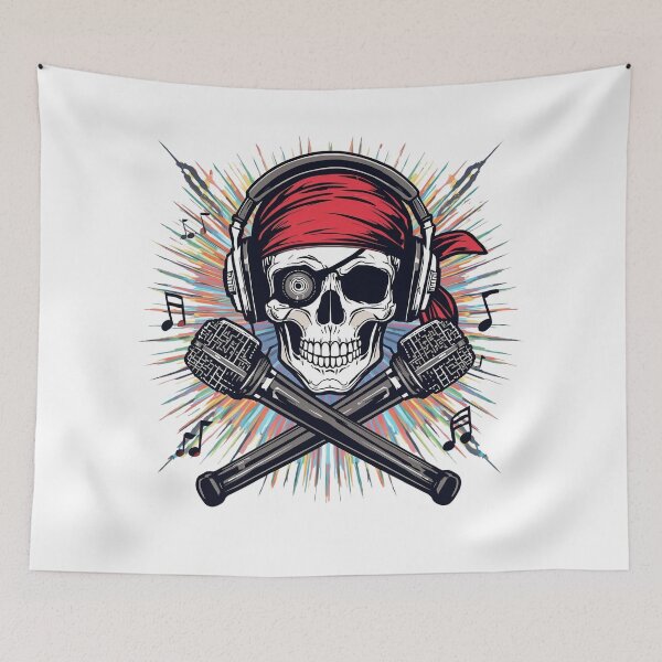 Item preview, Pirate Waves – Skull & Sound Design designed and sold by HT-Creative.