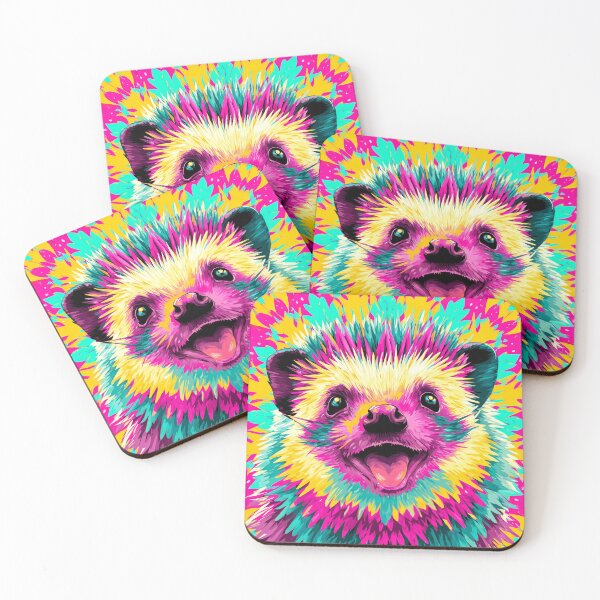 Item preview, Psychedelic Neon Hedgehog – Colorful Animal Illustration designed and sold by Meiersbeste.