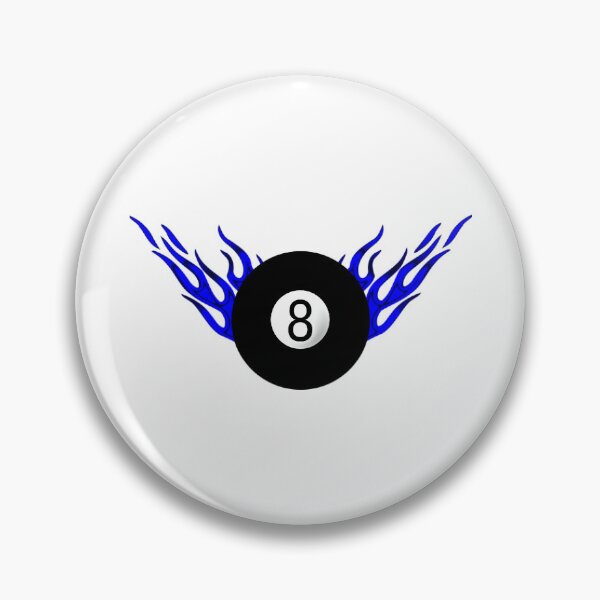 Artikelvorschau, 8-Ball mit blauen Flammen entworfen und verkauft von Dawne's Designs.