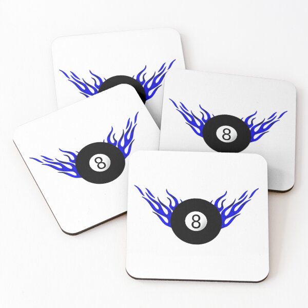 Artikelvorschau, 8-Ball mit blauen Flammen entworfen und verkauft von Dawne's Designs.