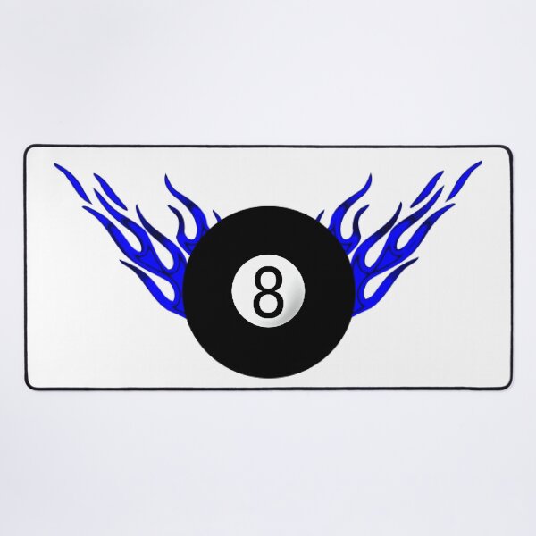 Artikelvorschau, 8-Ball mit blauen Flammen entworfen und verkauft von Dawne's Designs.
